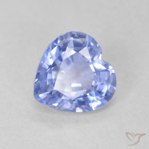 0.70 ct Blue Sapphire Stone, Natural Sapphire in Heart Facet Shape for Sale