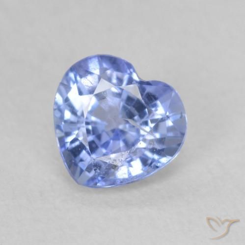 0.80ct Natural Pastel Blue Sapphire, Heart, VS