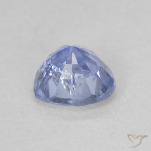 Sapphire Gemstone in 5.5 x 5.2 mm Size for Sale, Sapphire Stone in Pastel Blue Color