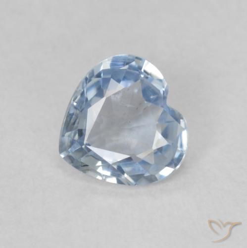 0.51ct Natural Light Blue Sapphire, Heart, VS