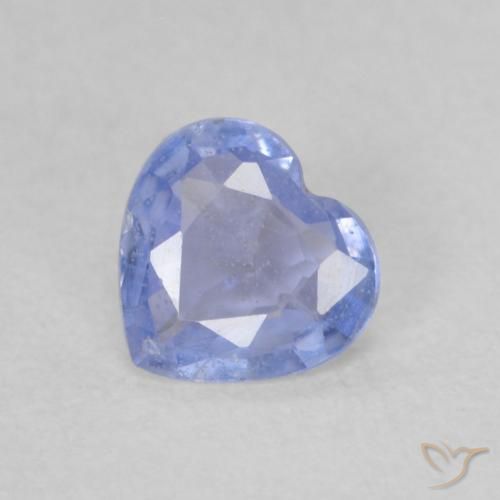 0.51 ct Blue Sapphire Stone, Natural Sapphire in Heart Facet Shape for Sale