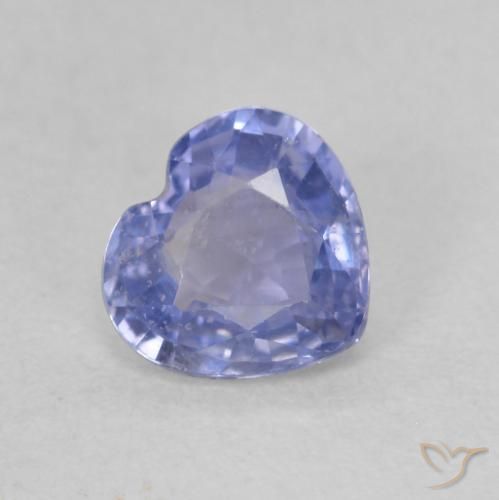 0.68 ct Blue Sapphire Stone, Natural Sapphire in Heart Facet Shape for Sale