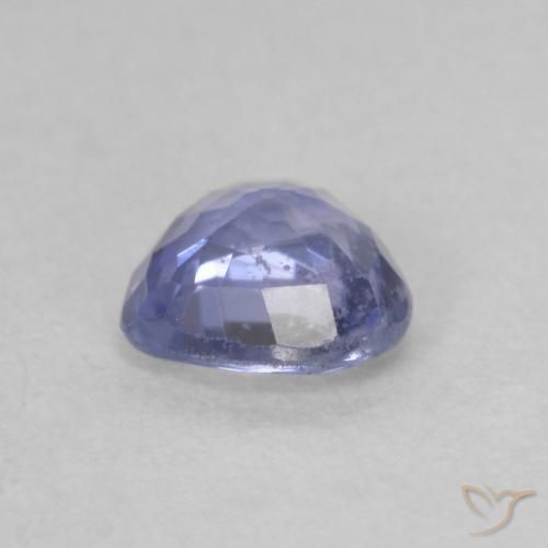 Sapphire Gemstone in 5.6 x 5.2 mm Size for Sale, Sapphire Stone in Silverish Blue Color