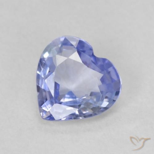 0.65ct Natural Light Blue Sapphire, Heart, VS