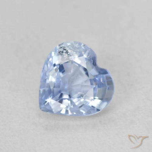 0.47 ct Blue Sapphire Stone, Natural Sapphire in Heart Facet Shape for Sale