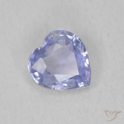 0.45ct Natural Light Blue Sapphire, Heart, VS