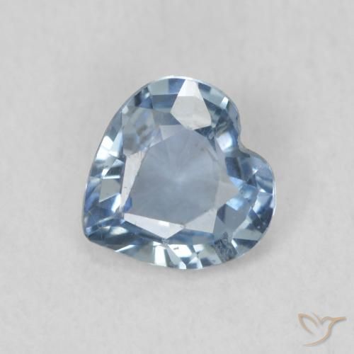 0.52ct Natural Teal Sapphire, Heart, VS