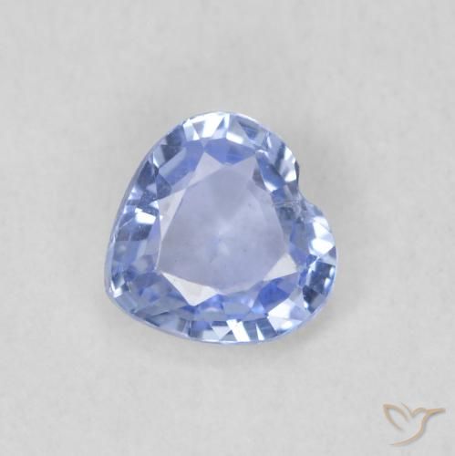 0.45ct Natural Pastel Blue Sapphire, Heart, VS