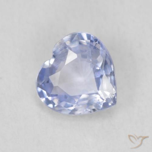 0.59ct Natural Violet Blue Sapphire, Heart, VS