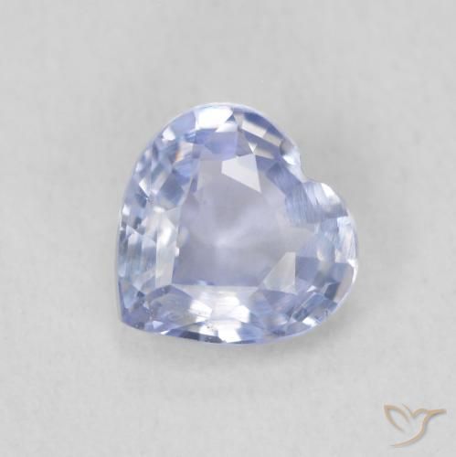 0.59 ct Blue Sapphire Stone, Natural Sapphire in Heart Facet Shape for Sale