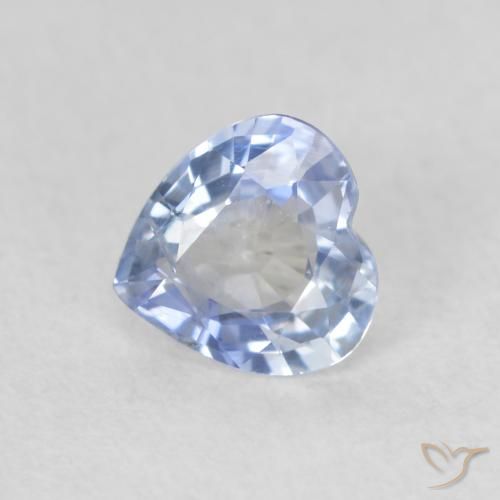 0.50 ct Blue Sapphire Stone, Natural Sapphire in Heart Facet Shape for Sale