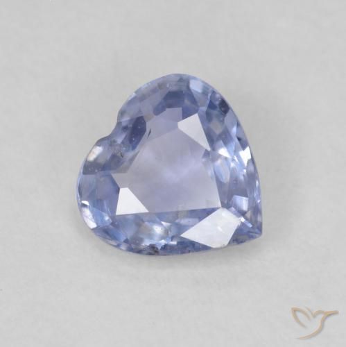 0.51ct Natural Light Blue Sapphire, Heart, VS