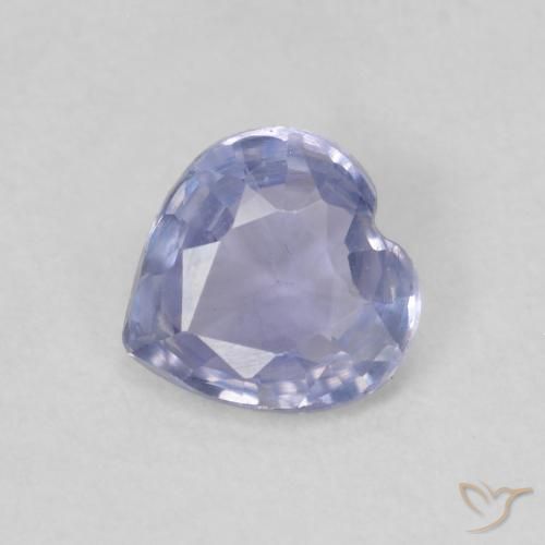 0.48ct Natural Light Blue Sapphire, Heart, VS