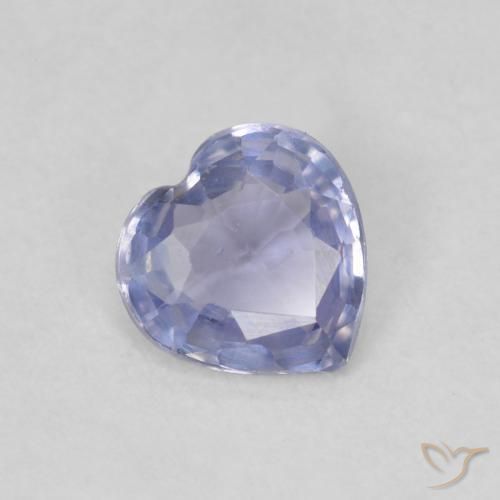 0.48 ct Blue Sapphire Stone, Natural Sapphire in Heart Facet Shape for Sale