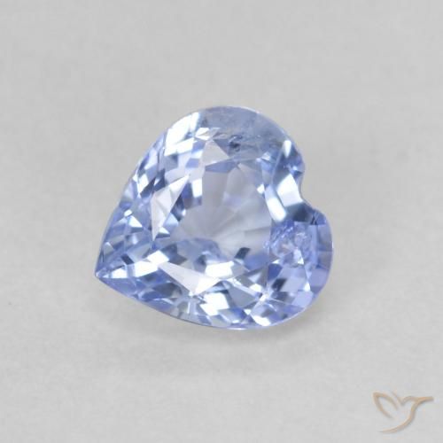 0.61 ct Blue Sapphire Stone, Natural Sapphire in Heart Facet Shape for Sale