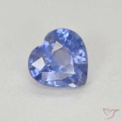 0.59ct Natural Pastel Blue Sapphire, Heart, VS