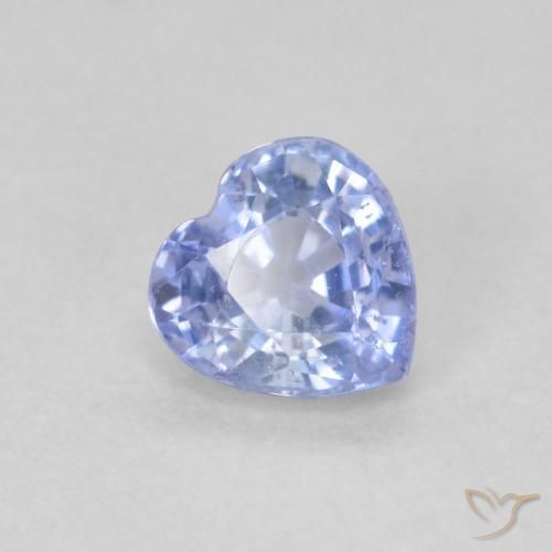 0.56 ct Blue Sapphire Stone, Natural Sapphire in Heart Facet Shape for Sale