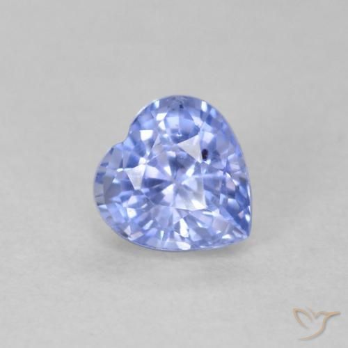 0.62ct Natural Light Blue Sapphire, Heart, VS