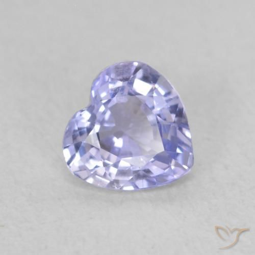 0.50ct Natural Light Blue Sapphire, Heart, VVS-VS