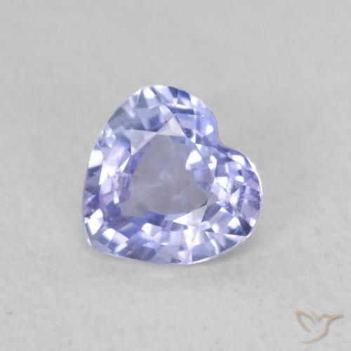 0.50 ct Blue Sapphire Stone, Natural Sapphire in Heart Facet Shape for Sale