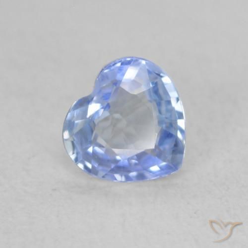 0.50 ct Blue Sapphire Stone, Natural Sapphire in Heart Facet Shape for Sale