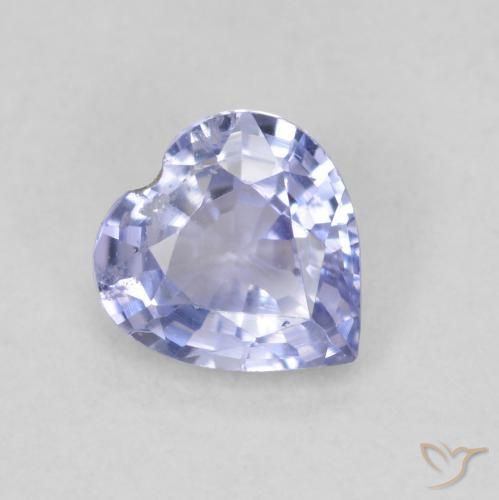 0.63ct Natural Baby Blue Sapphire, Heart, VS