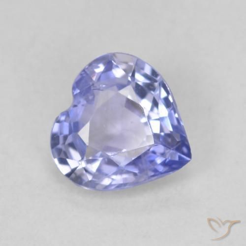 0.68ct Natural Light Blue Sapphire, Heart, VS