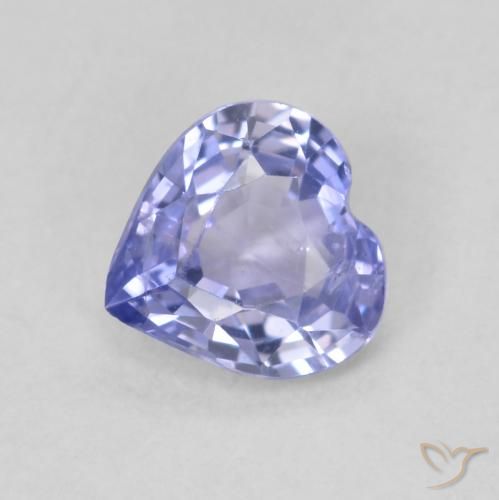 0.68 ct Blue Sapphire Stone, Natural Sapphire in Heart Facet Shape for Sale