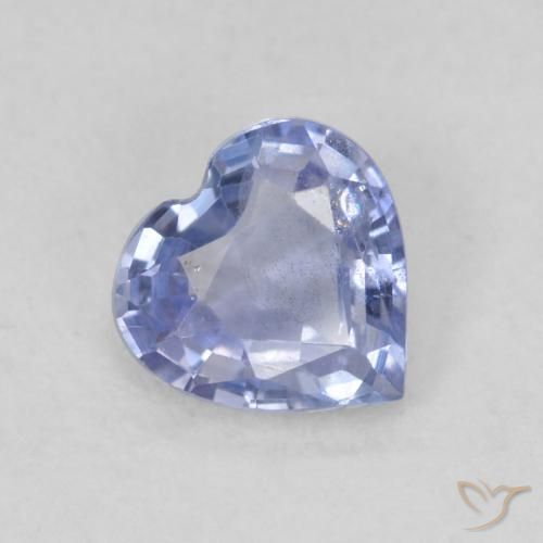 0.57ct Natural Pastel Blue Sapphire, Heart, VS