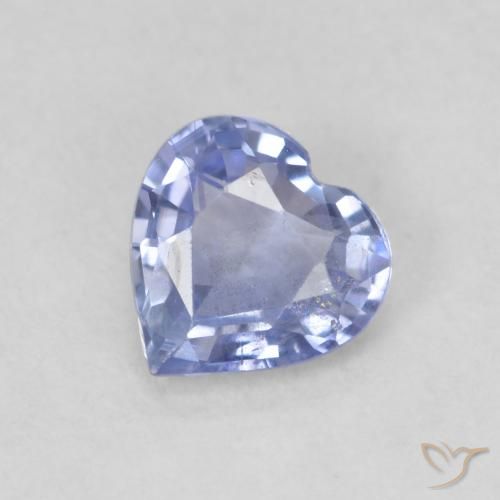 0.57 ct Blue Sapphire Stone, Natural Sapphire in Heart Facet Shape for Sale
