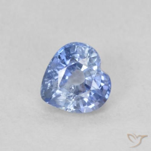 0.55ct Natural Pastel Blue Sapphire, Heart, VS