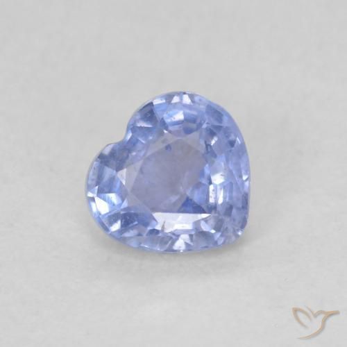 0.47ct Natural Pastel Blue Sapphire, Heart, VS