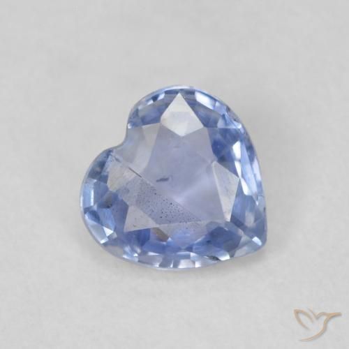 0.48ct Natural Light Purplish Blue Sapphire, Heart, VS