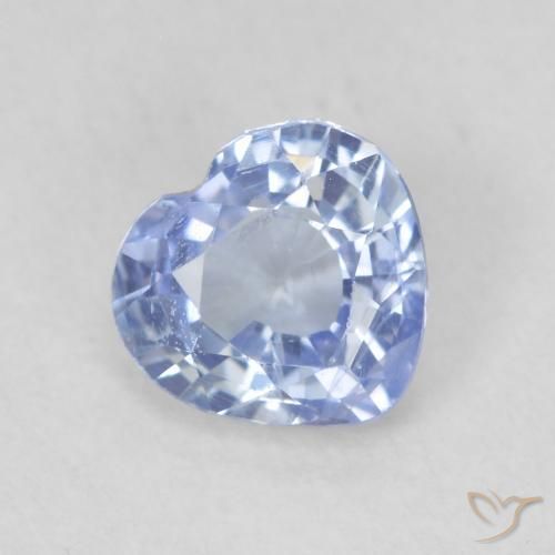 0.68 ct Blue Sapphire Stone, Natural Sapphire in Heart Facet Shape for Sale