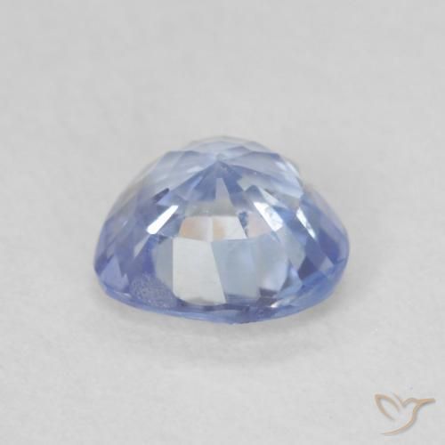 Sapphire Gemstone in 5.4 x 5.1 mm Size for Sale, Sapphire Stone in Light Violet Blue Color