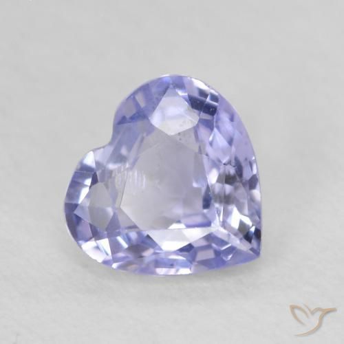 0.73ct Natural Light Blue Sapphire, Heart, VS