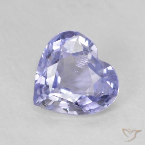 0.73 ct Blue Sapphire Stone, Natural Sapphire in Heart Facet Shape for Sale