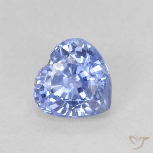 0.64ct Natural Pastel Blue Sapphire, Heart, VS