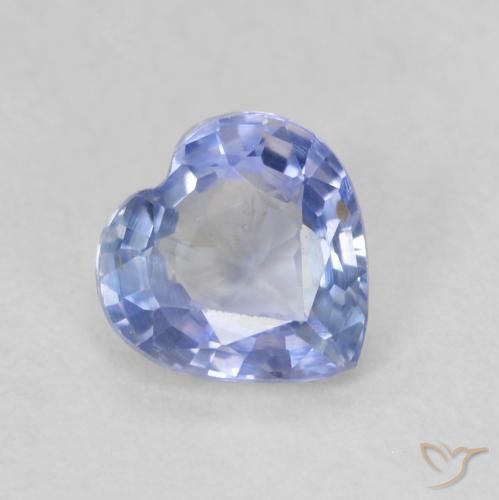 0.57ct Natural Purplish Blue Sapphire, Heart, VS
