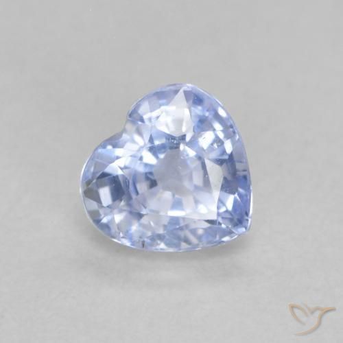 0.58 ct Blue Sapphire Stone, Natural Sapphire in Heart Facet Shape for Sale