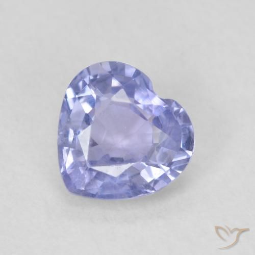 0.63ct Natural Light Blue Sapphire, Heart, VS