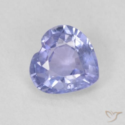 0.63 ct Blue Sapphire Stone, Natural Sapphire in Heart Facet Shape for Sale
