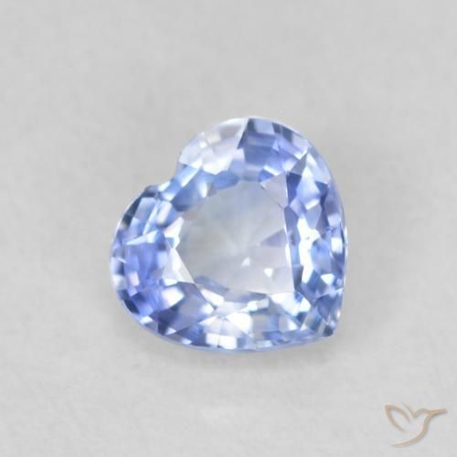 0.53 ct Blue Sapphire Stone, Natural Sapphire in Heart Facet Shape for Sale