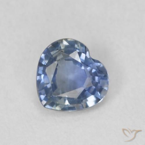 0.44ct Natural Blue Sapphire, Heart, VVS-VS
