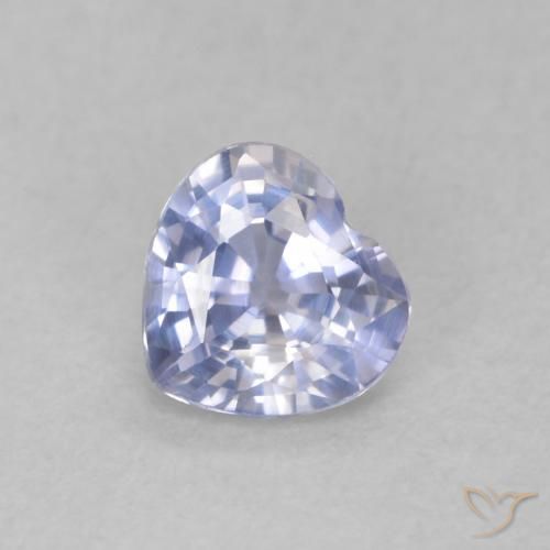 0.46ct Natural Light Blue Sapphire, Heart, VVS-VS