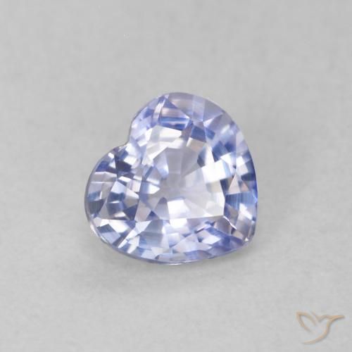 0.46 ct Blue Sapphire Stone, Natural Sapphire in Heart Facet Shape for Sale