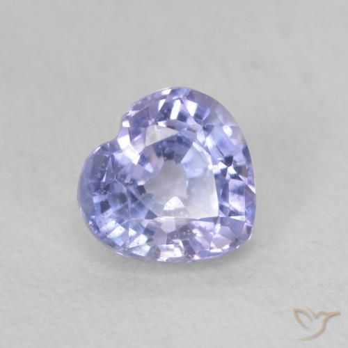 0.63 ct Blue Sapphire Stone, Natural Sapphire in Heart Facet Shape for Sale