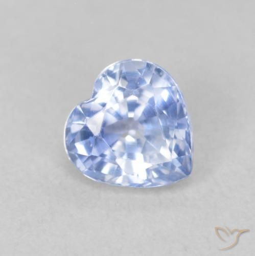 0.71 ct Blue Sapphire Stone, Natural Sapphire in Heart Facet Shape for Sale