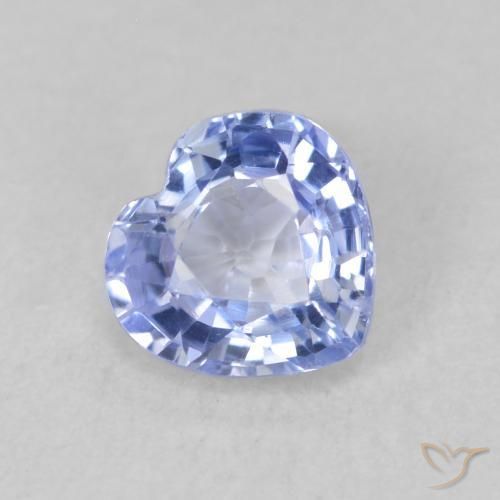 0.77 ct Blue Sapphire Stone, Natural Sapphire in Heart Facet Shape for Sale