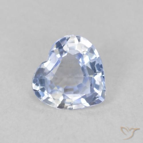0.51 ct Blue Sapphire Stone, Natural Sapphire in Heart Facet Shape for Sale